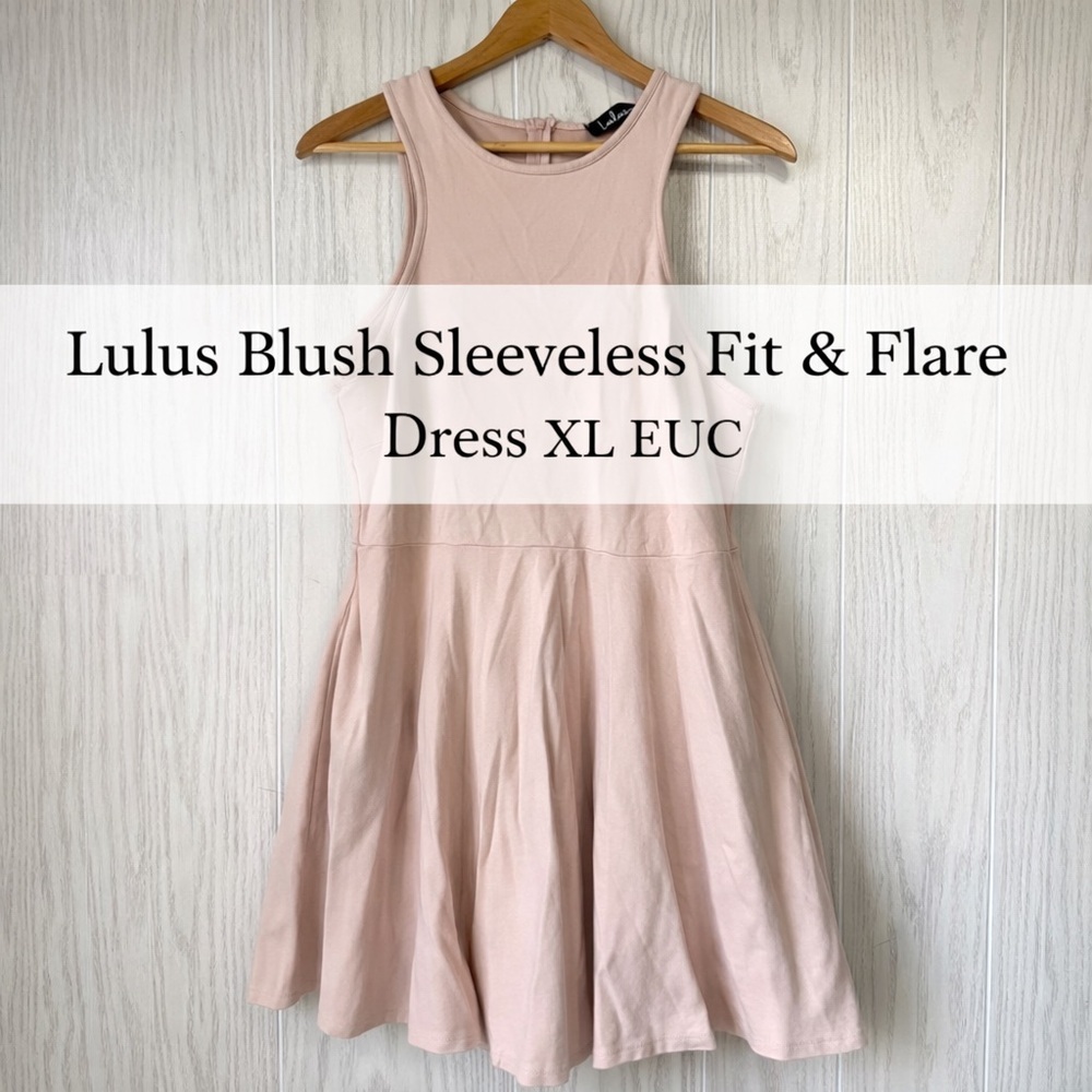 Lulus Blush Sleeveless Fit & Flare Dress XL
